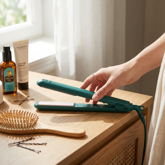 Portable hair straightener — lifestyle
