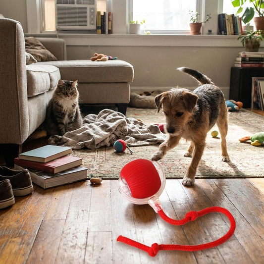 Interactive rolling pet ball — lifestyle