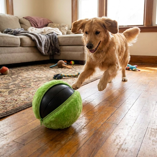 Interactive dog toy ball — lifestyle