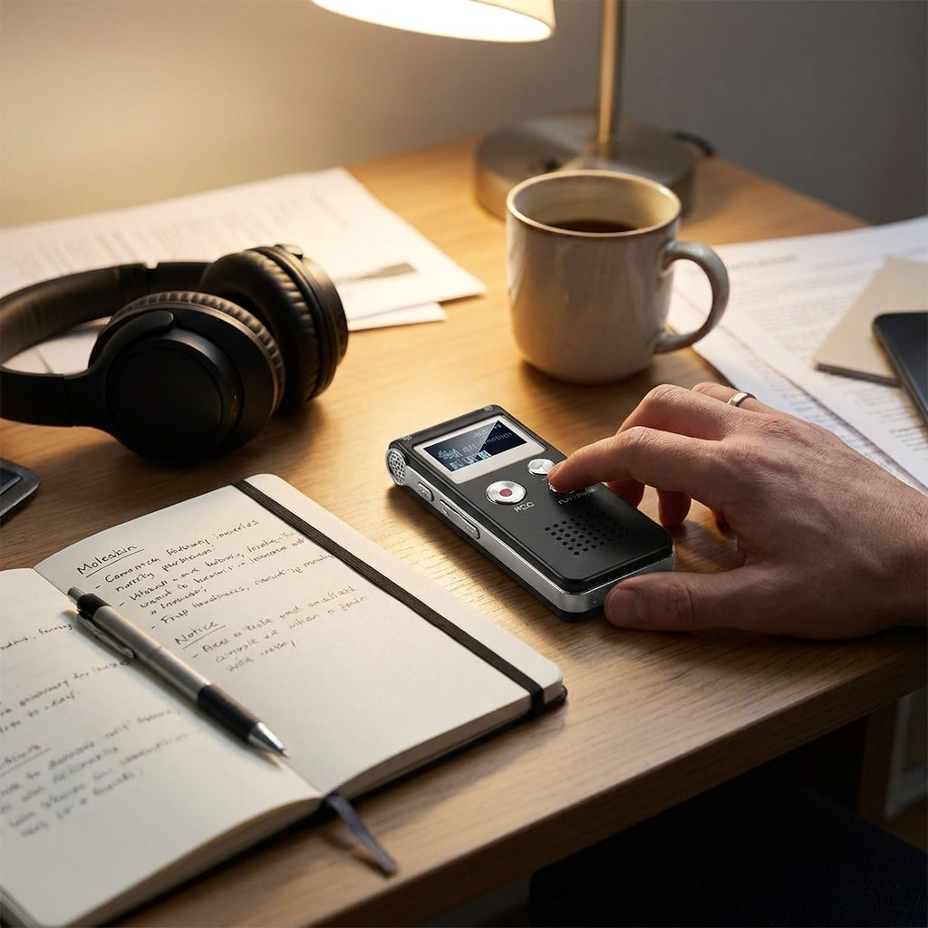 Portable audio recorder — lifestyle