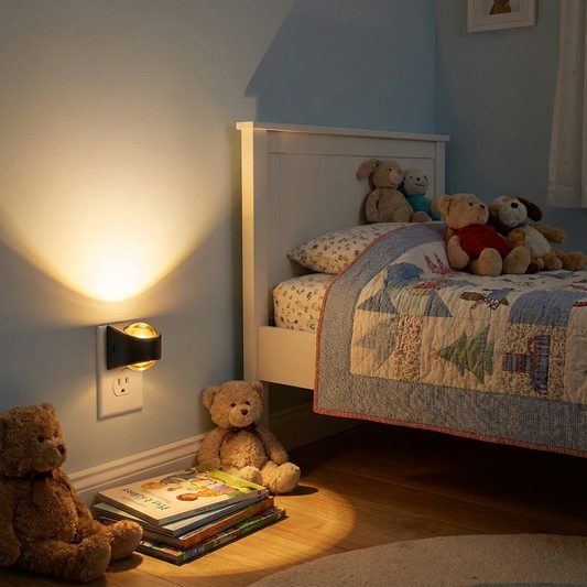 LED projector night light — lifestyle
