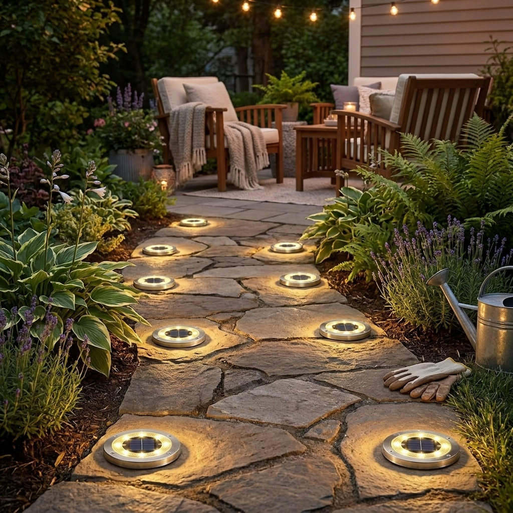 Solar ground lights — lifestyle