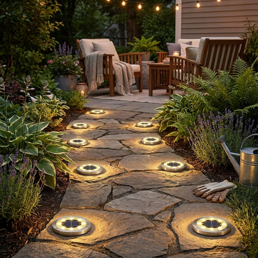 Solar ground lights — lifestyle