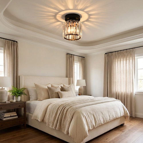 Crystal glass ceiling light — lifestyle