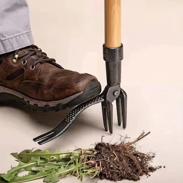 Stand-Up Weed Puller with Four Claws
