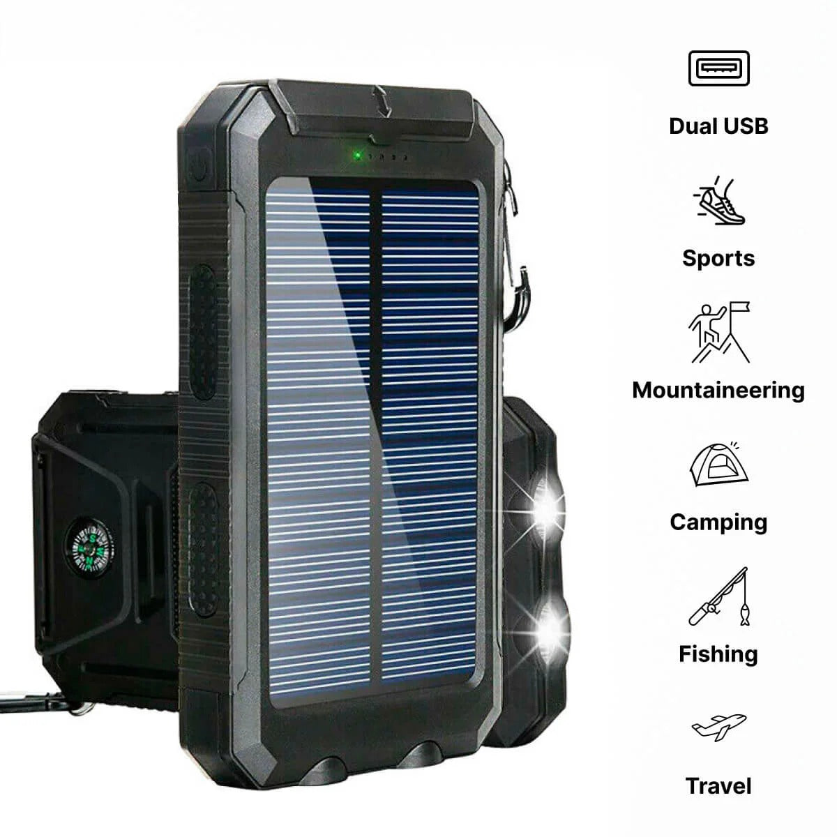 Solar Waterproof Power Bank Charger