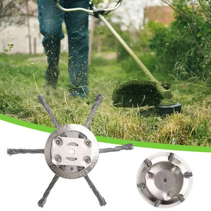 Wire Brush Trimmer Head for Weed & Rust Removal