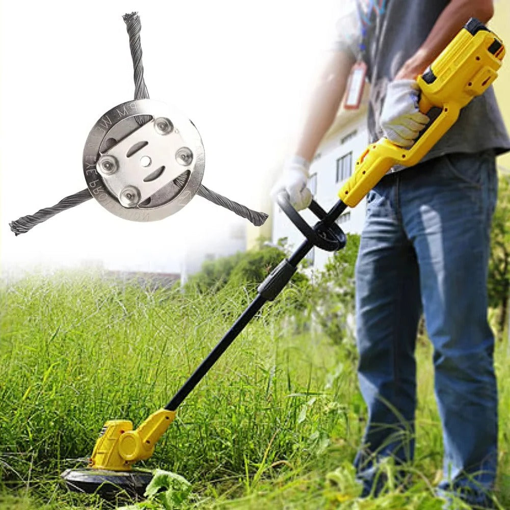 Wire Brush Trimmer Head for Weed & Rust Removal