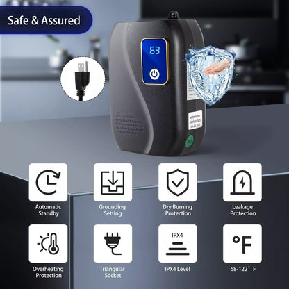 Electric Tankless Water Heater with LED Display