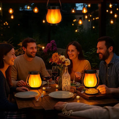 Solar Flame-Effect Lantern