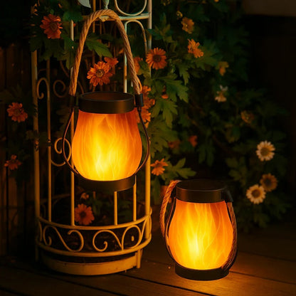 Solar Flame-Effect Lantern