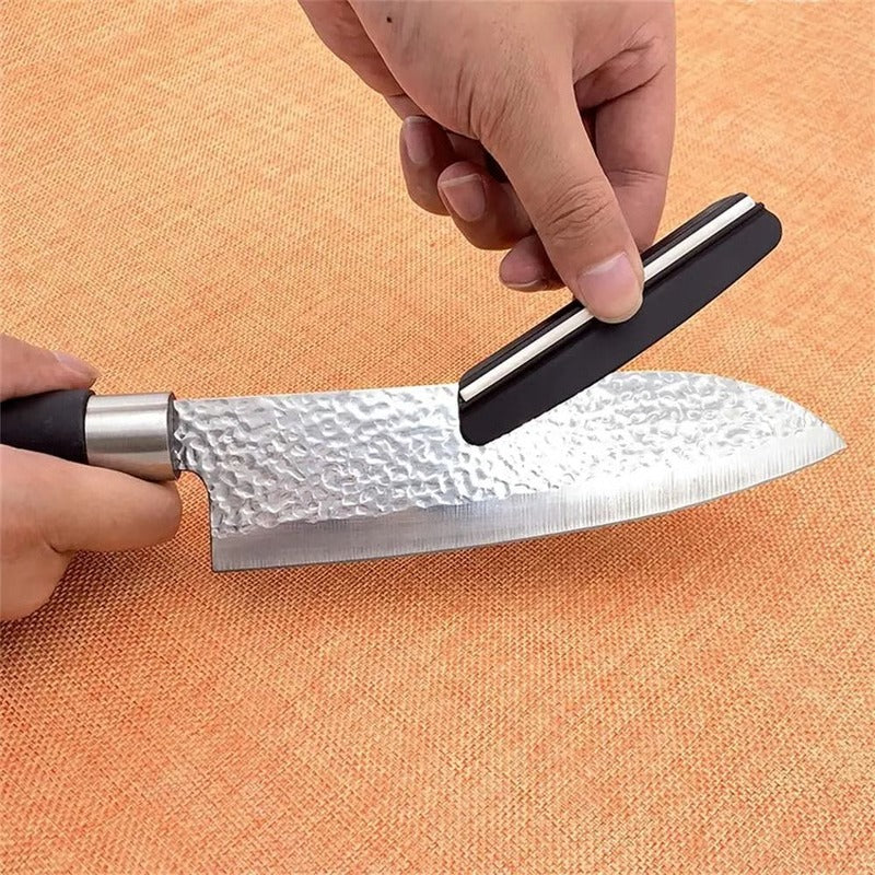 Fixed Angle Knife Sharpening Guide with Whetstone