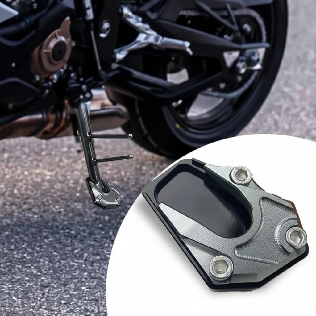 Motorcycle Kickstand Extension Pad for Stable Support