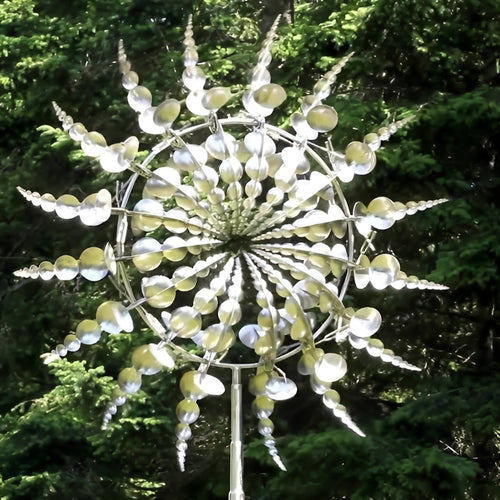 Metal Garden Windmill with Spinning Blades