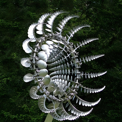 Metal Garden Windmill with Spinning Blades