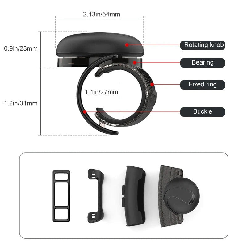 Car Steering Wheel Knob with Full Rotation Control