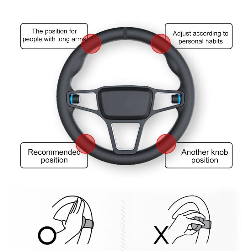 Car Steering Wheel Knob with Full Rotation Control
