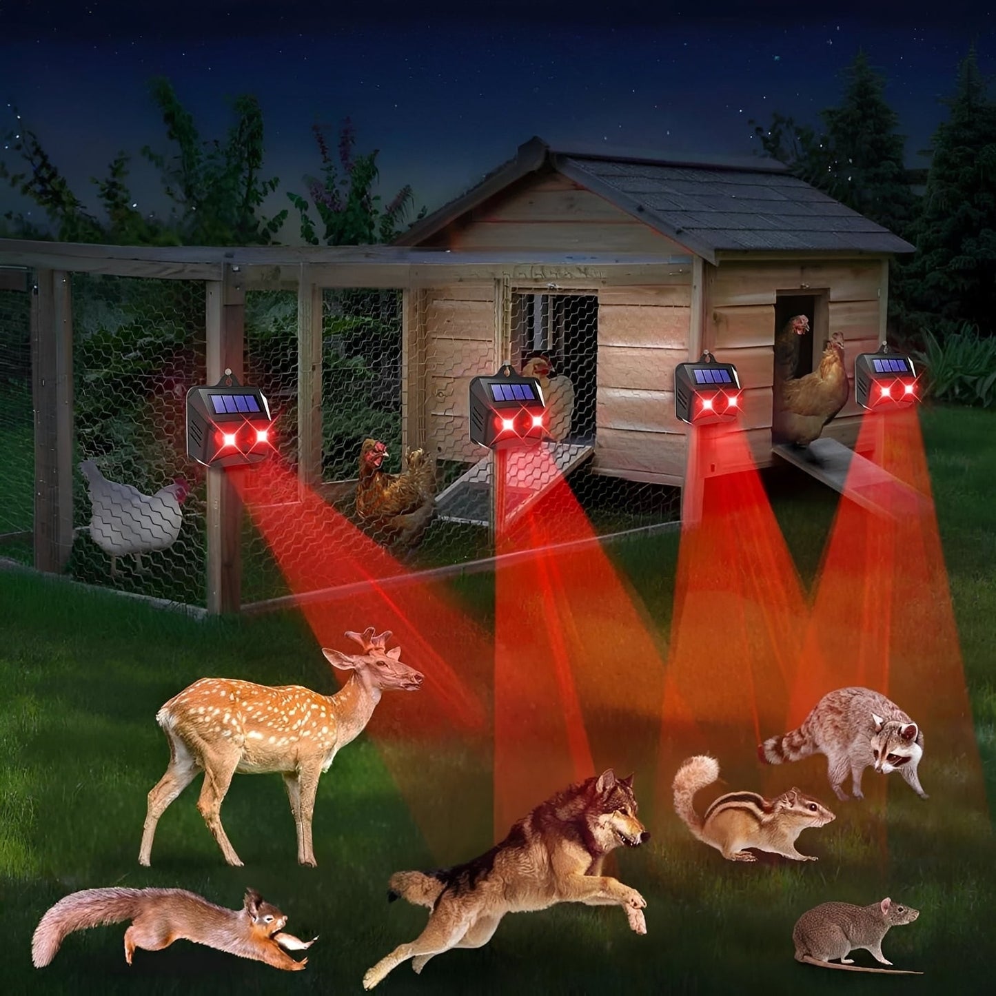 Solar Ultrasonic Pest Deterrent, Dual Pack