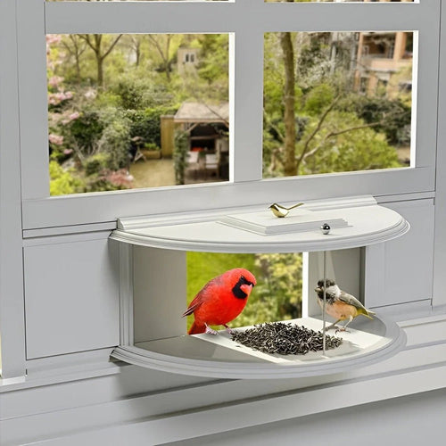 Panoramic Window Bird Feeder with Wide View