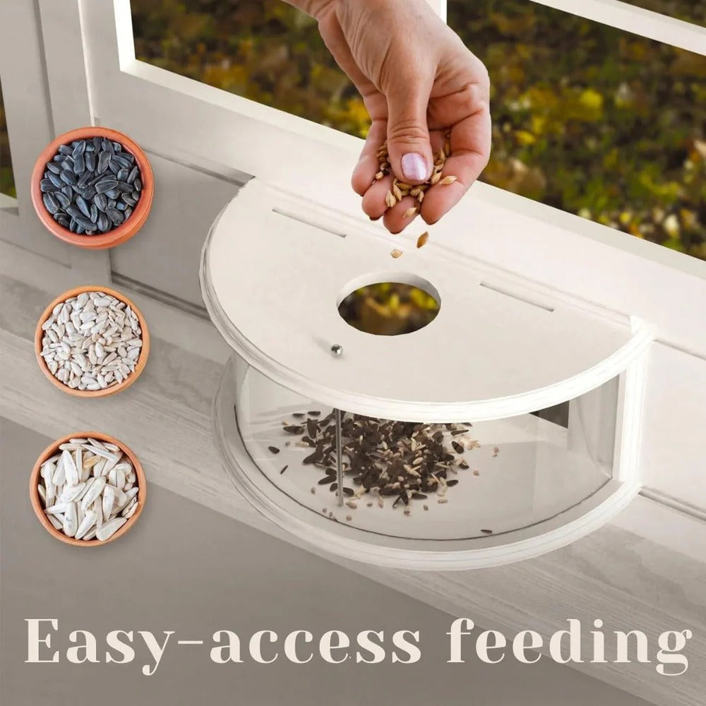 Panoramic Window Bird Feeder with Wide View