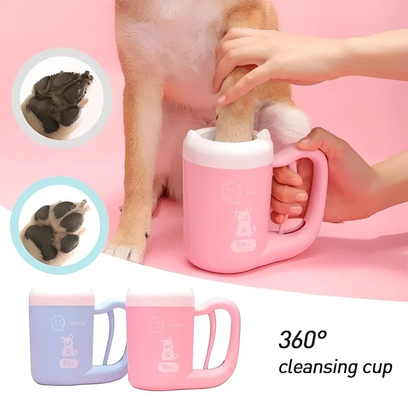 Dog Paw Scrubber Cup with Silicone Bristles