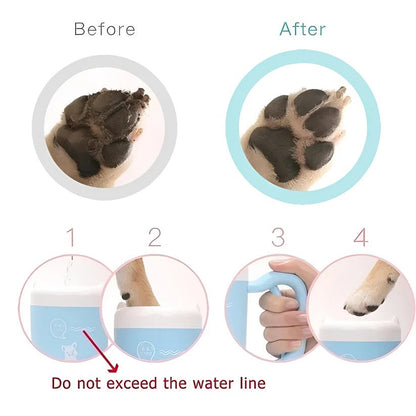 Dog Paw Scrubber Cup with Silicone Bristles