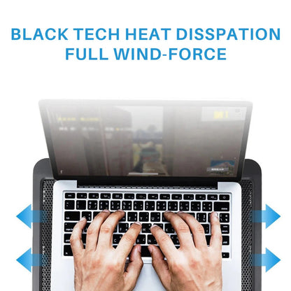 6-Fan Mesh Laptop Cooling Stand with USB Hub