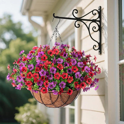 Faux Floral Hanging Planter for Balcony