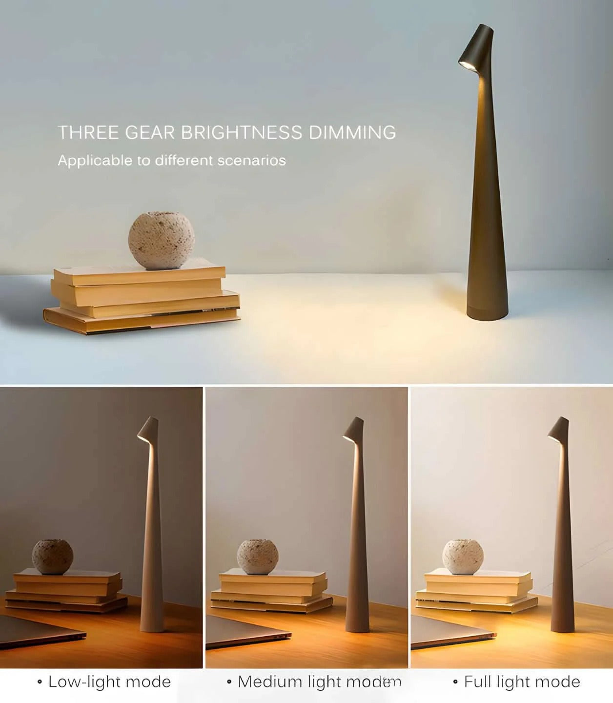 Rechargeable Aluminum Table Lamp with USB Port