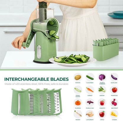 Rotary Vegetable Grater with 5 Blades