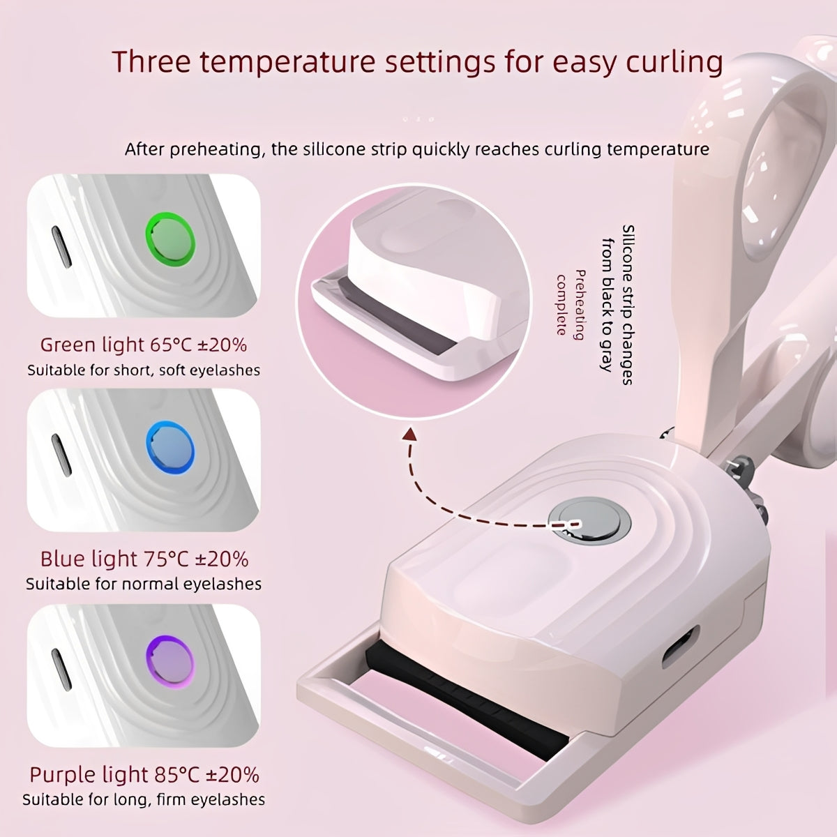 Battery Heated Eyelash Curler Wand