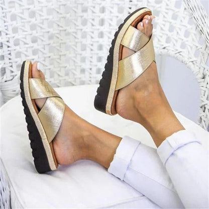 Womens Peep-Toe Wedge Sandals, Ankle Strap