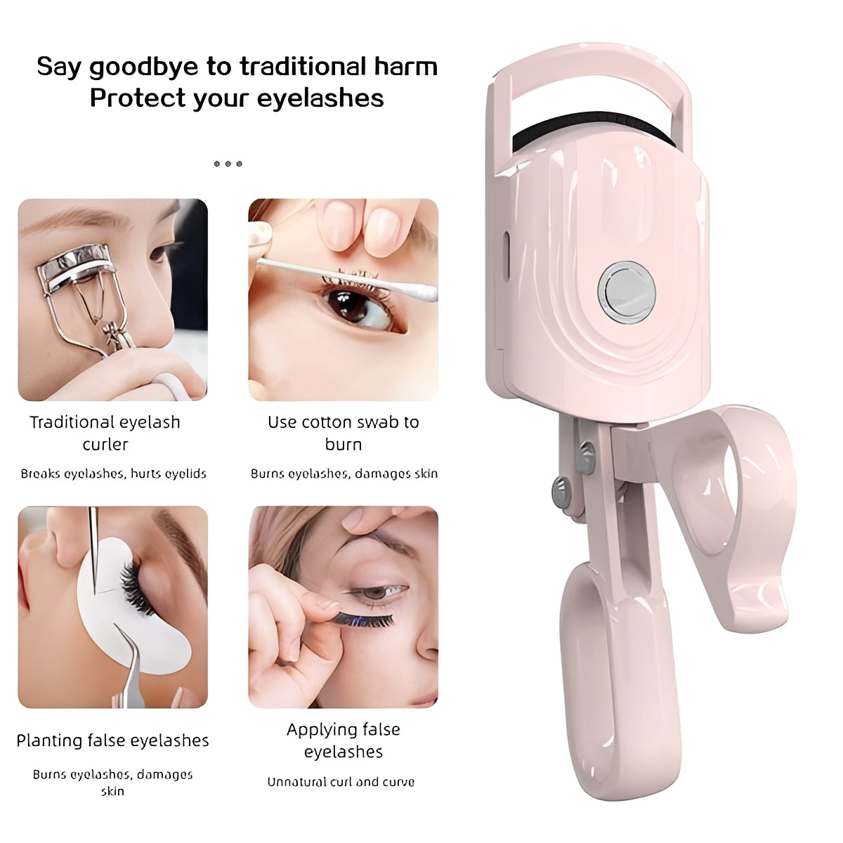 Battery Heated Eyelash Curler Wand