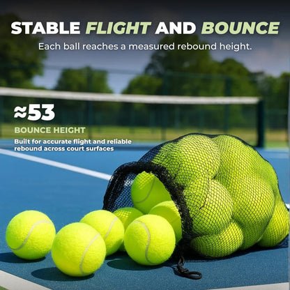 Practice Tennis Balls, Set of 20 with Bag