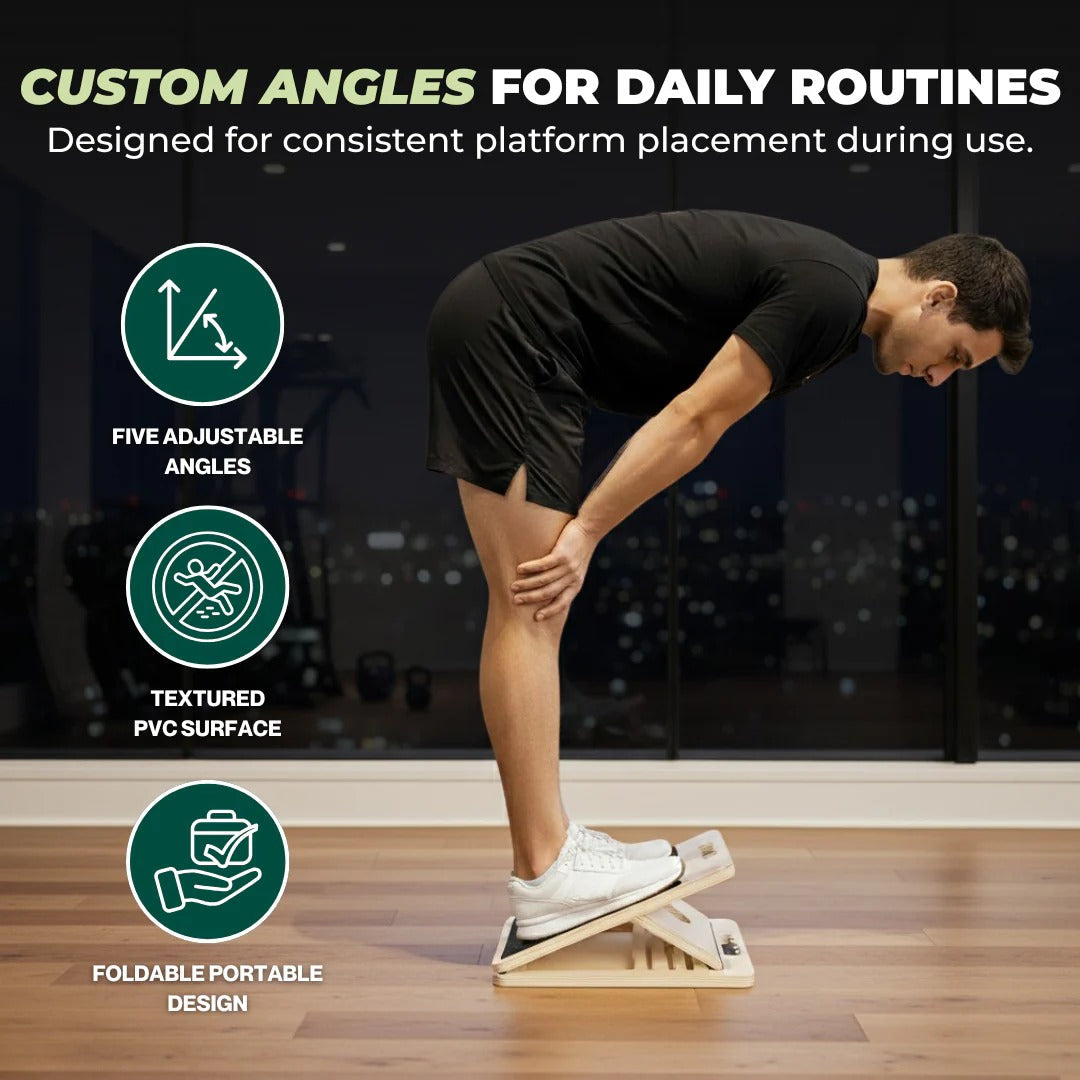 Adjustable Wooden Slant Board for Stretching