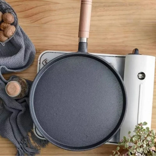 Uncoated Cast Iron Pancake Pan