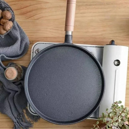 Uncoated Cast Iron Pancake Pan