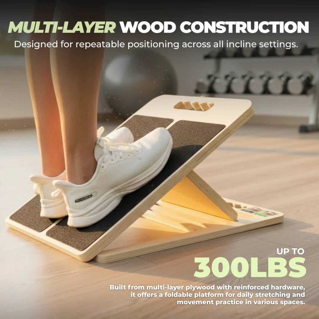 Adjustable Wooden Slant Board for Stretching
