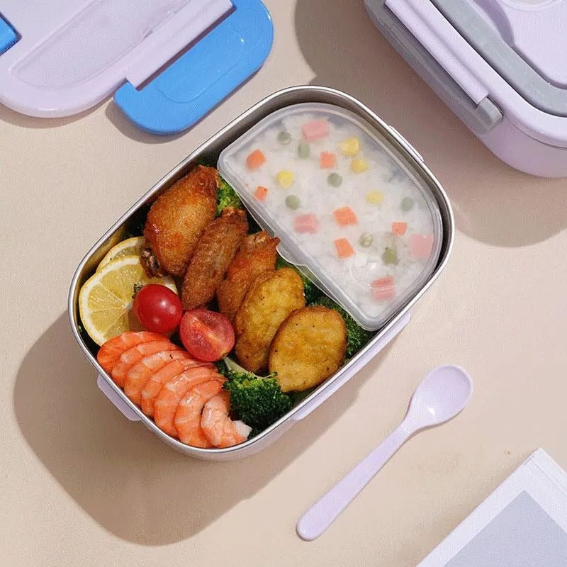 Self Heating Bento Box for Travel and Office