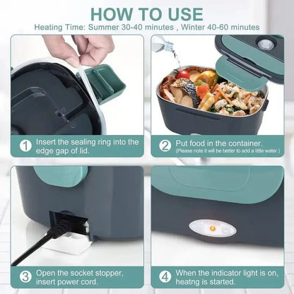 Self Heating Bento Box for Travel and Office