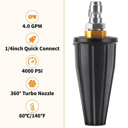 High Pressure Turbo Spray Nozzle, Rotating Tip