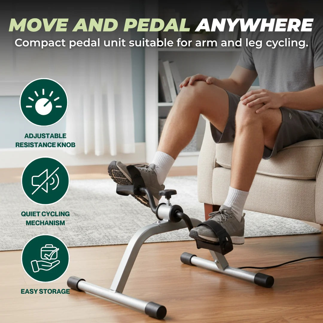 Portable Mini Pedal Exerciser with Resistance