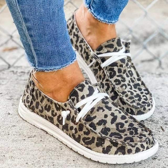 Womens Canvas Slip-On Shoes, Roomy Toe Box