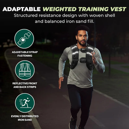Breathable Weighted Exercise Vest, Reflective