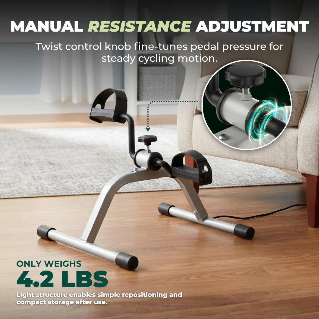 Portable Mini Pedal Exerciser with Resistance