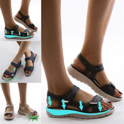 Womens Sport Sandals with Cushioned Wedge Sole
