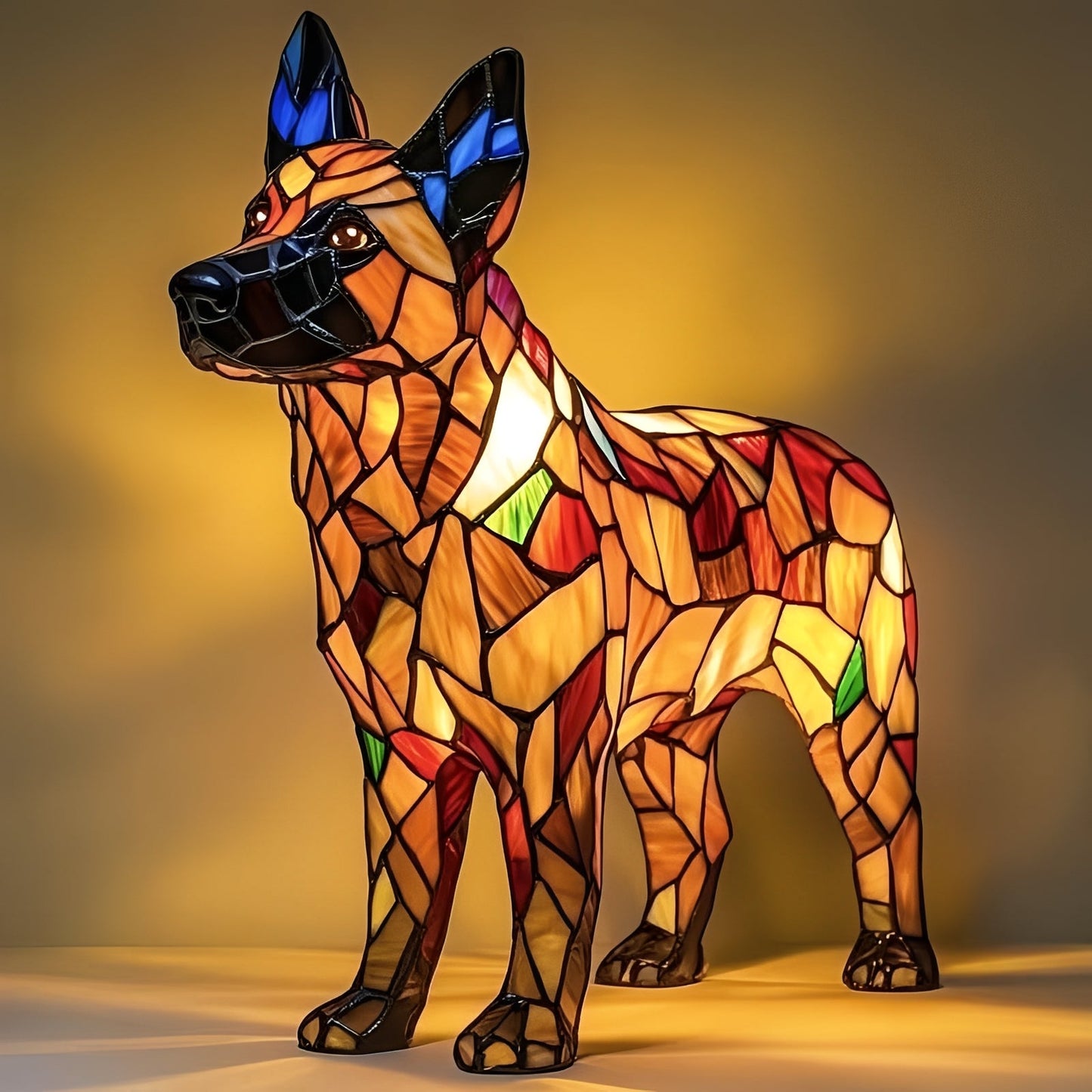 Stained Glass Art Deco Bedside Lamp