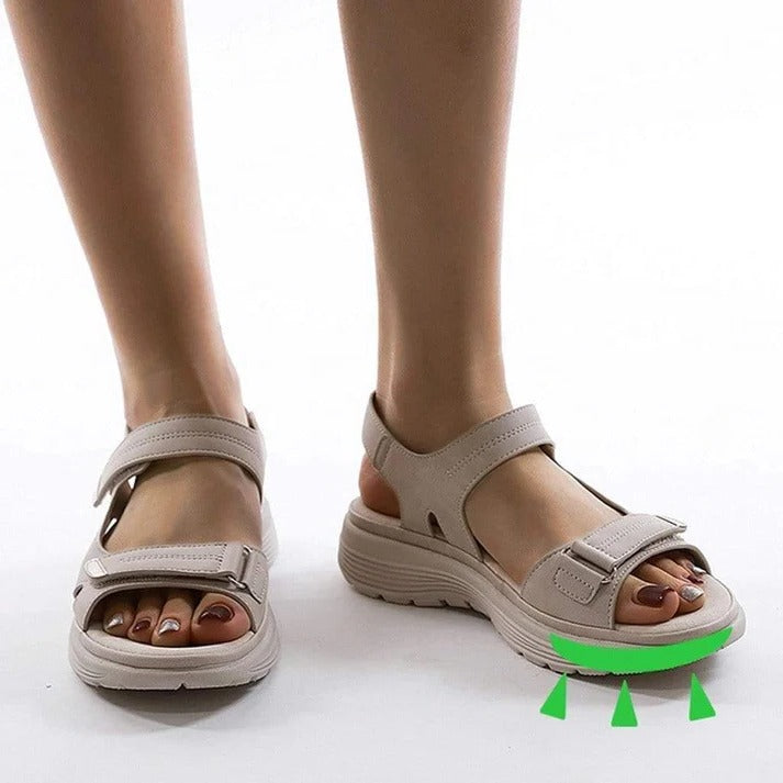 Womens Sport Sandals with Cushioned Wedge Sole
