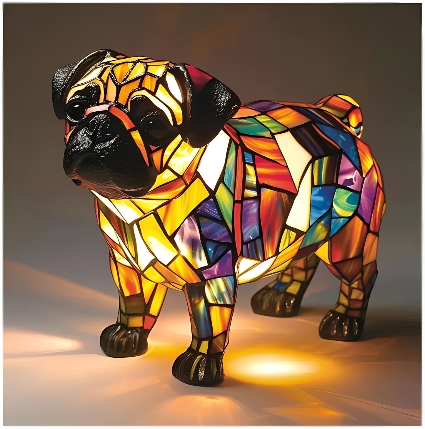 Stained Glass Art Deco Bedside Lamp