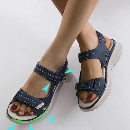 Womens Sport Sandals with Cushioned Wedge Sole